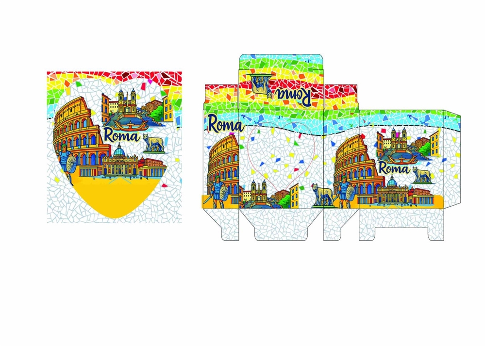 PALLINA PLASTICA CUORE C/ASTUCCIO ROMA