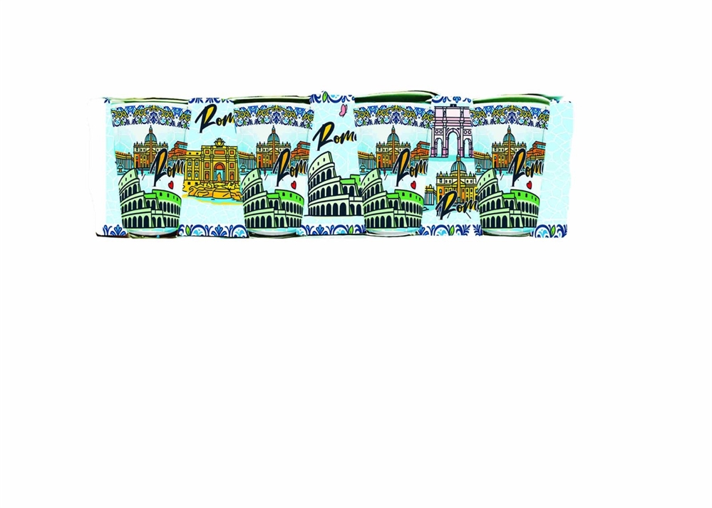 SET BICCHIERINI VETRO 4PZ ROMA