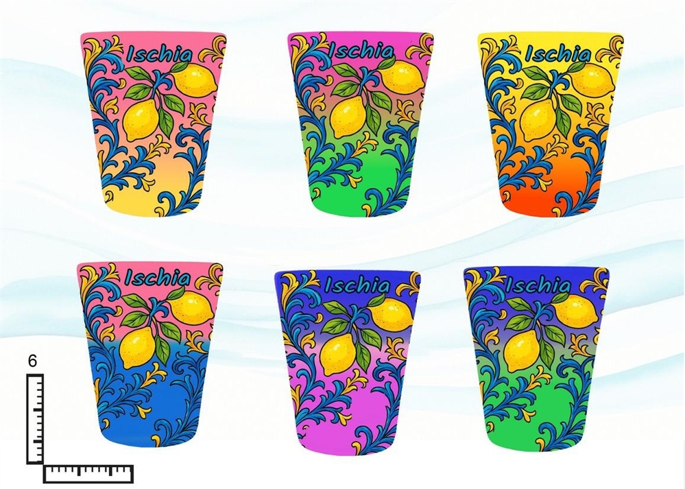 BICCHIERE VETRO SATINATO COL.SFUMATO ISCHIA