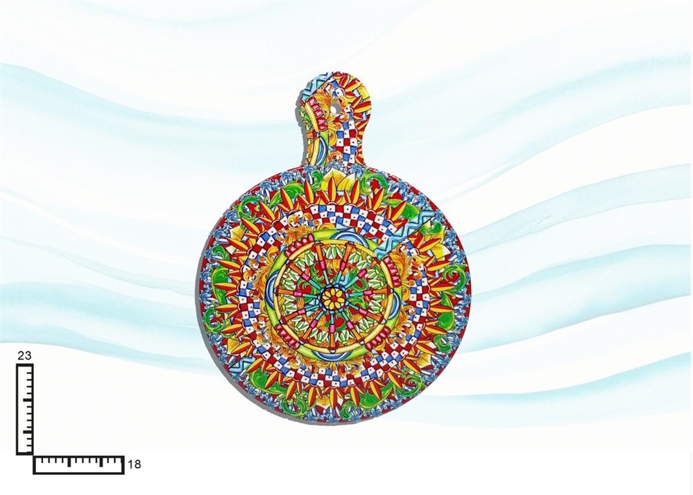 SOTTOPENTOLA CERAMICA RIL. C/MANICO SICILIA RUOTA R2/S010