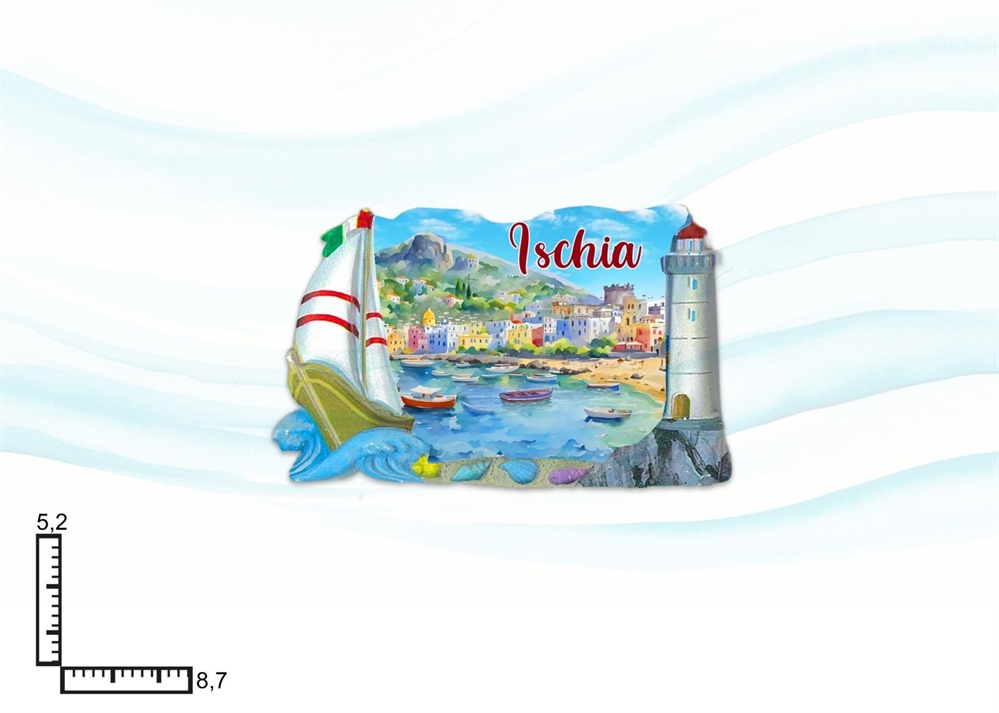 MAGNETE RESINA VELA/FARO ISCHIA