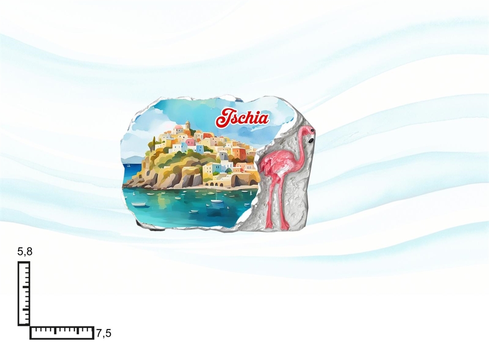 MAGNETE RESINA FENICOTTERO ISCHIA