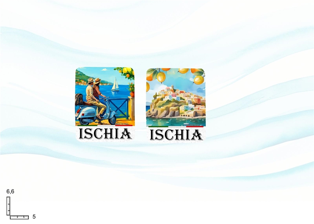 MAGNETE RESINA C/RILIEVO CM6.8X4.8 SP.0.7 ISCHIA