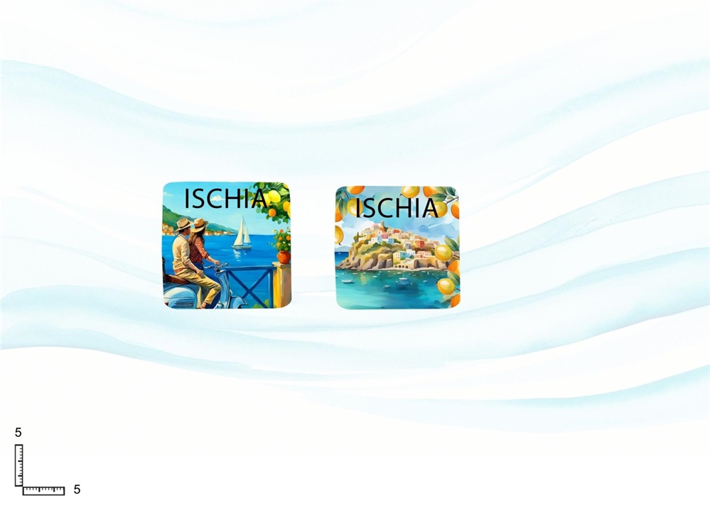 MAGNETE RESINA MINI QUADRATO CM5 SP.0.7 ISCHIA