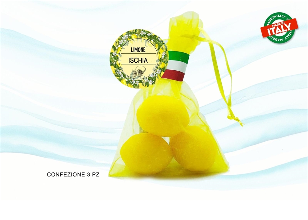SACCHETTO 3PZ SAPONE LIMONE ISCHIA