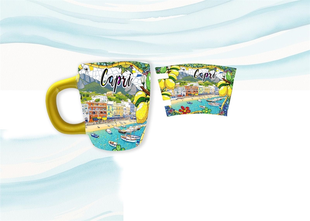 TAZZINA CERAMICA MAGNETE CM5X6 MOSAICO CAPRI