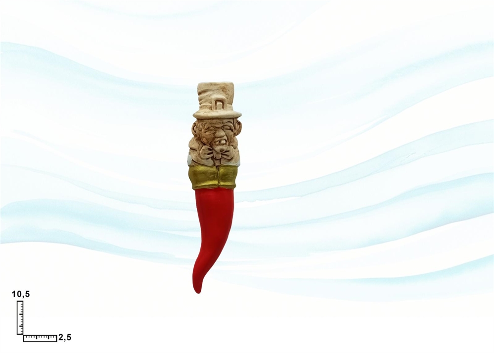 MAGNETE RESINA CORNO GOBBO PORTAFORTUNA ISCHIA