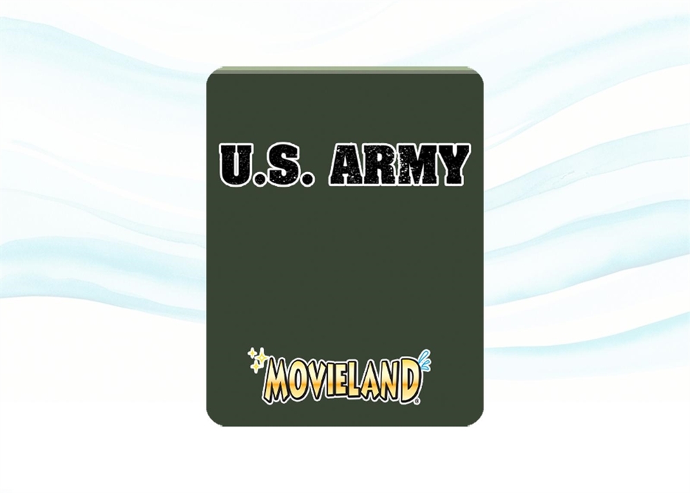 PORTACHIAVI METALLO/CUOIO US ARMY LOGO VERTICALE