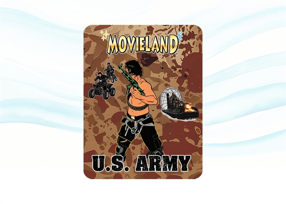 PORTACHIAVI METALLO/CUOIO US ARMY RAMBO VERTICALE