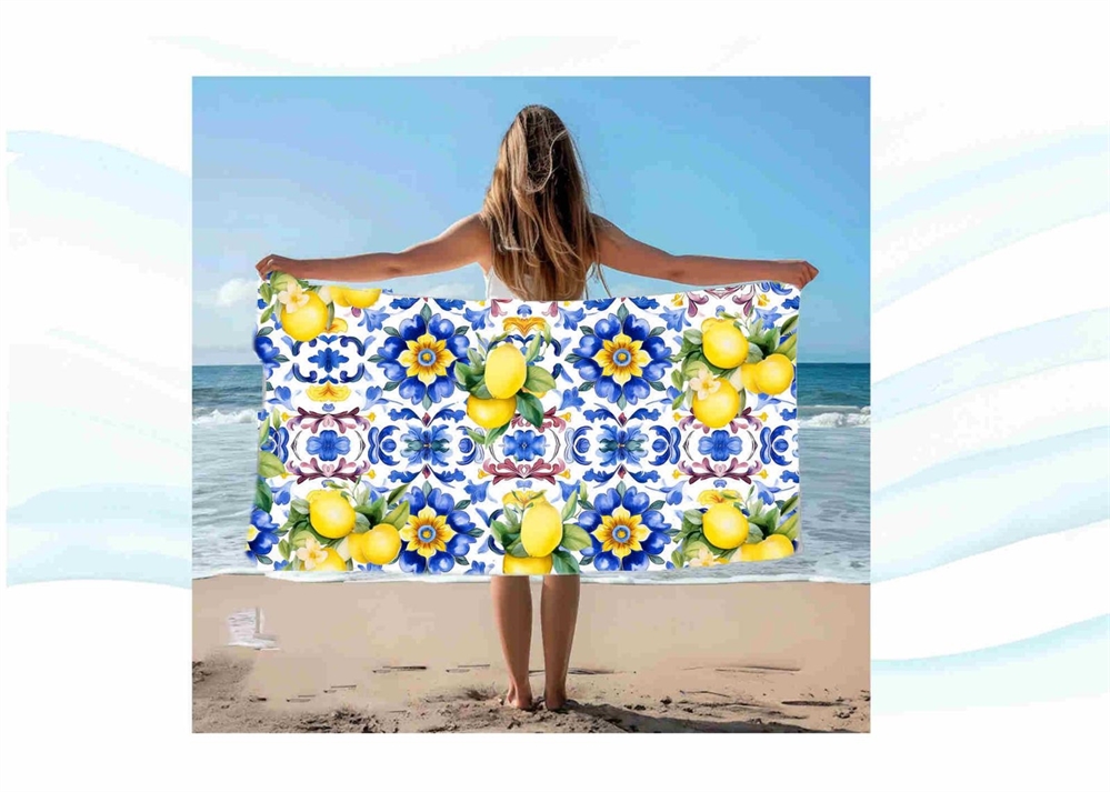 TELO MARE SPUGNA CM100X180 300GR.ROSONI/LIMONI ISCHIA