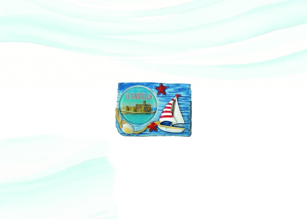 MAGNETE RESINA RETT.VELA PERSONALIZZABILE