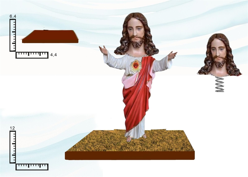 STATUA RESINA GONGOLO CM12 PERS. JESUS