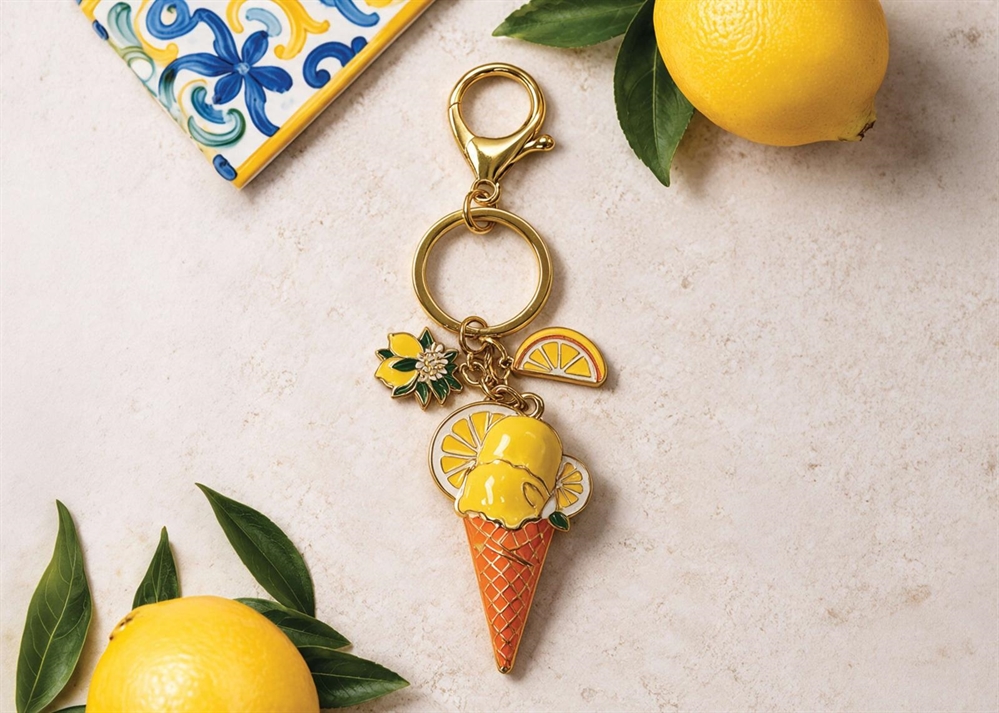 PORTACHIAVI METALLO GELATO LIMONE 3D