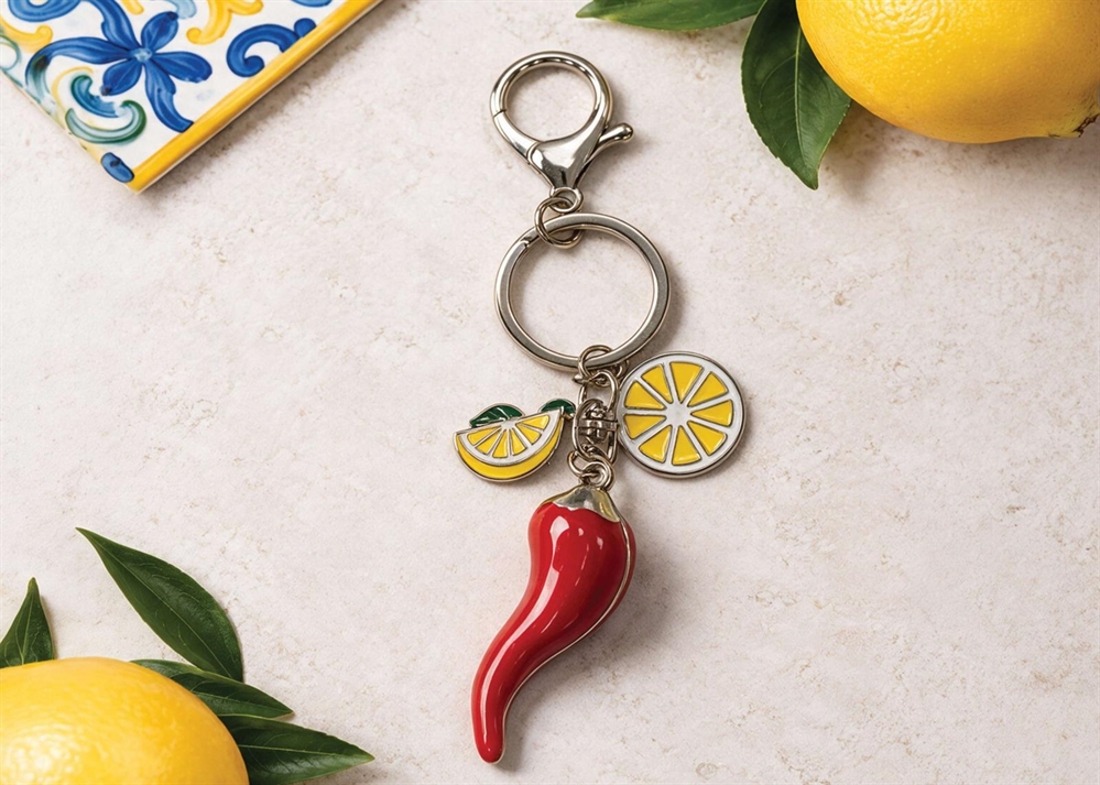 PORTACHIAVI METALLO PEPERONCINO 3D PEND.LIMONI