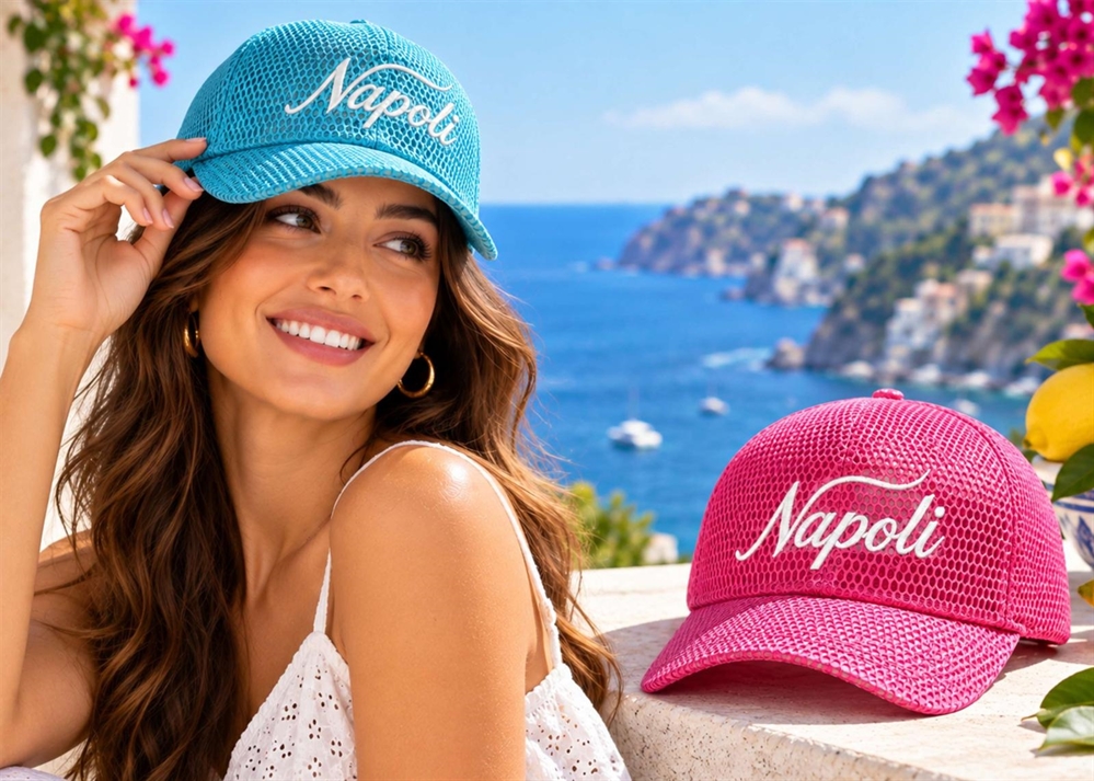 CAPPELLO RETE C/RICAMO PERSONALIZZABILE