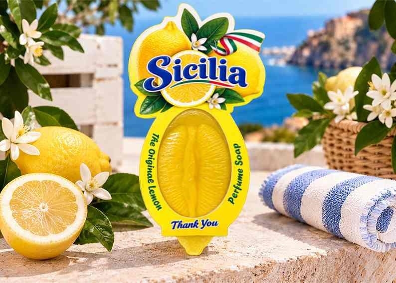 SAPONE LIMONE A META' IN BLISTER SICILIA