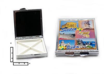 PORTAPILLOLE METALLO QUADR. CM6X6 PERSONALIZZABILE