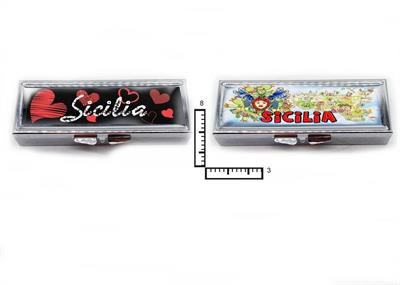 PORTAPILLOLE METALLO RETT. CM8.5X3 PERSONALIZZABILE