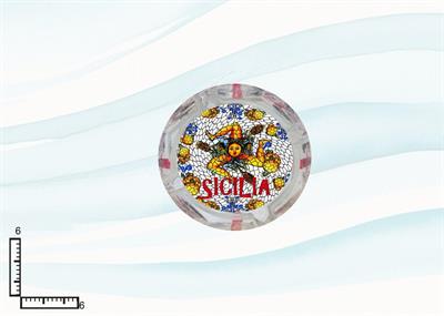 POSACENERE VETRO TONDO CM6 SICILIA