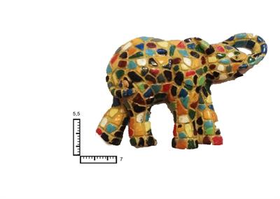 MAGNETE RESINA ELEFANTE MOSAICO GENERICO