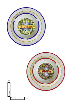 POSACENERE TONDO CERAMICA CM14 L.CRACKLE