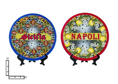 PIATTO CERAMICA CM20 C/SUPP. L.CRACKLE