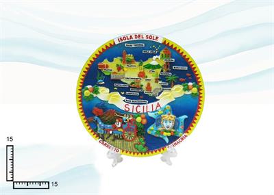 PIATTO RESINA CM15 GROUPAGE SICILIA