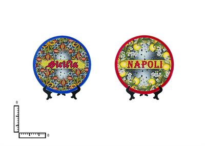 PIATTO CERAMICA CM8 C/SUPP. L.CRACKLE