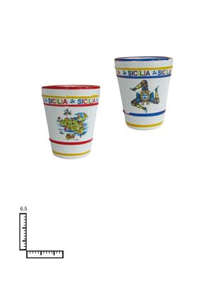 BICCHIERINO CONICO CERAMICA CM6.5 L.CRACKLE
