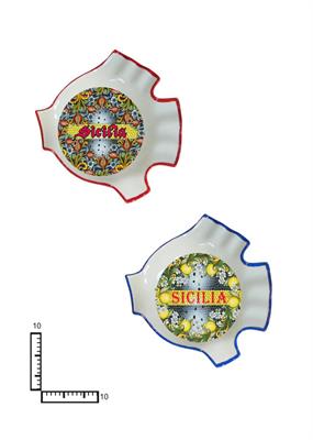 POSACENERE PESCE CERAMICA CM12 L.CRACKLE