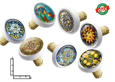 TAPPO GR. C/SUGH. CERAMICA-RESINATO PERSONALIZZABILE