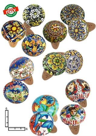 TAPPO GRANDE CERAMICA C/SUGHERO PERSONALIZZABILE