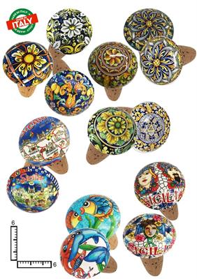 TAPPO GRANDE CERAMICA C/SUGHERO PERSONALIZZABILE