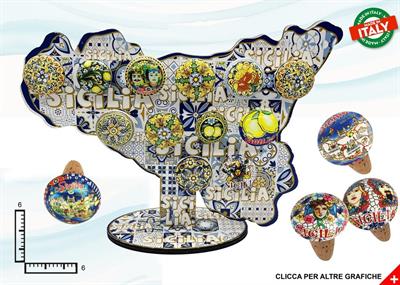 TAPPO GRANDE CERAMICA C/SUGHERO SICILIA ASSORTIMENTO