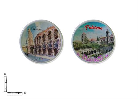 MAGNETE PIATTINO CERAMICA CM 6 PERSONALIZZABILE