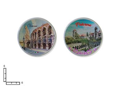 MAGNETE PIATTINO CERAMICA CM 6 PERSONALIZZABILE