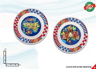 POSACENERE TONDO CERAMICA CM11 SICILIA ASSORTIMENTO