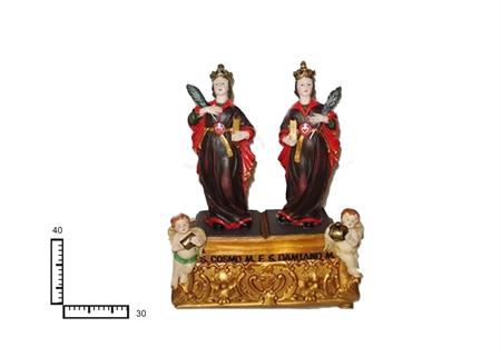 STATUA RESINA S. COSMO E S. DAMIANO CM 30X40