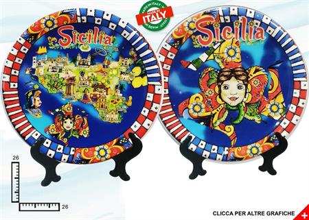 PIATTO CERAMICA CM26 SICILIA ASSORTIMENTO
