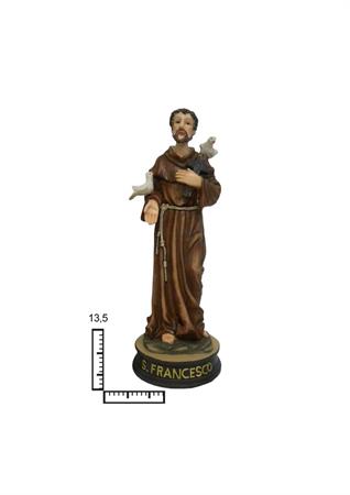 STATUA RESINA SAN FRANCESCO C/UCC. E CR CM13.5