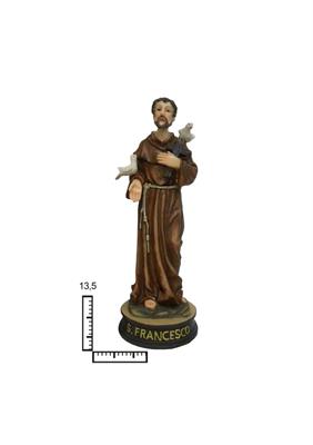 STATUA RESINA SAN FRANCESCO C/UCC. E CR CM13.5