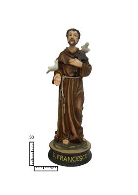 STATUA RESINA SAN FRANCESCO C/UCC. E CR CM30