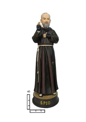 STATUA RESINA SAN PIO CM40