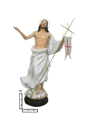 STATUA RESINA GESU RISORTO CM30
