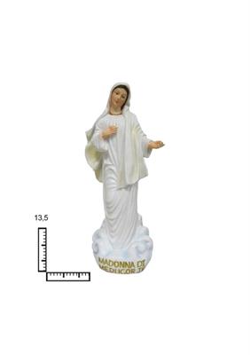 STATUA RESINA MADONNA DI MEDJUGORIE CM13.5