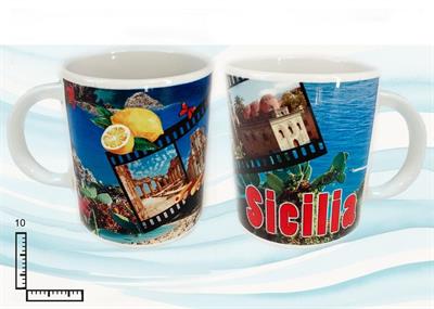 MUG SUBLIMAZIONE BIANCO CM10 CARTINA SICILIA
