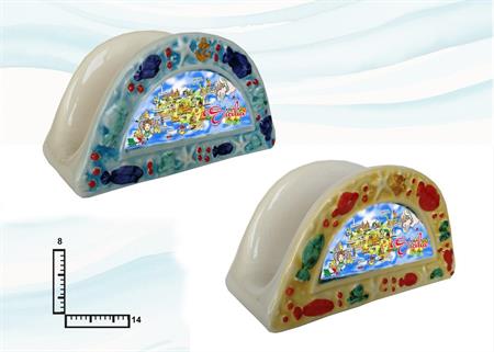 PORTATOVAGIOLI PESCI CERAMICA SICILIA