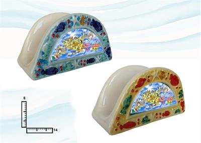 PORTATOVAGIOLI PESCI CERAMICA SICILIA