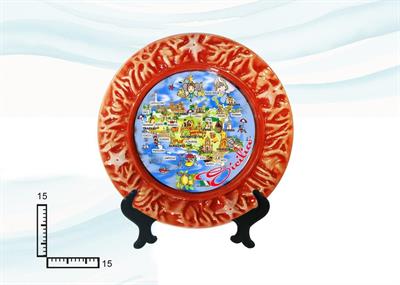 PIATTO CORALLO CERAMICA CM15 SICILIA