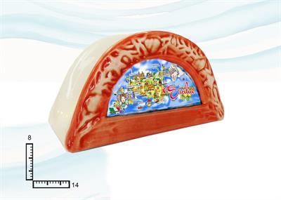 PORTATOVAGIOLI CORALLO CERAMICA SICILIA